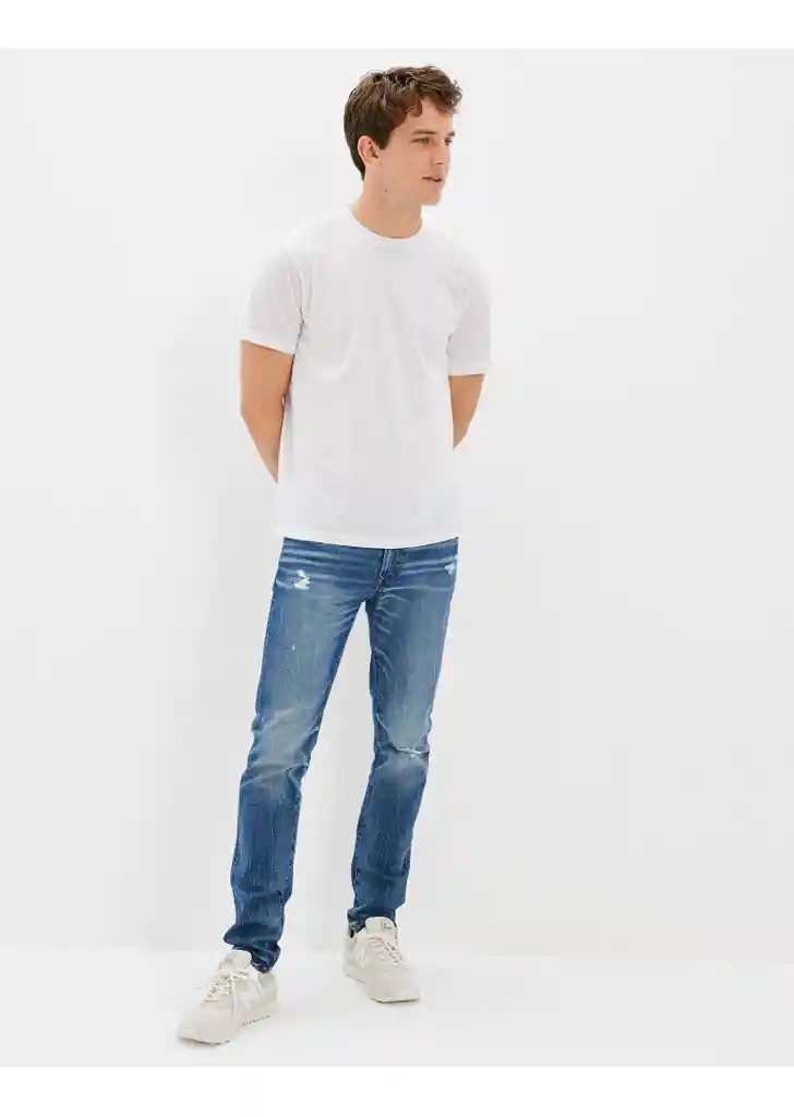 Jean Skinny Azul Talla 32 X 30 Hombre American Eagle