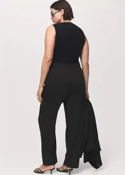 Pantalón Boreal Negro Talla 38 Mujer Mango