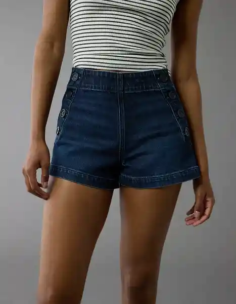 Short Mujer Azul Talla: 8 8337738 American Eagle