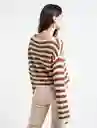  Sueter Lurex Mujer Crudo Pretenido Talla M Naf-Naf 