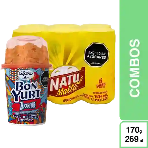 Combo Bon Yurt Yogurt Con Zucaritas + Natumalta 6 Und