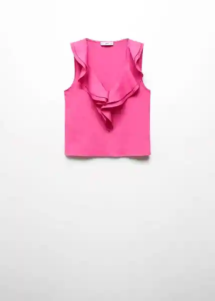 Top Popli Fucsia Talla 18 Mujer Mango