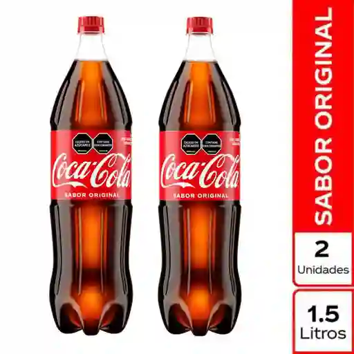 Gaseosa Coca-Cola Sabor Original 1.5L x 2 Unds