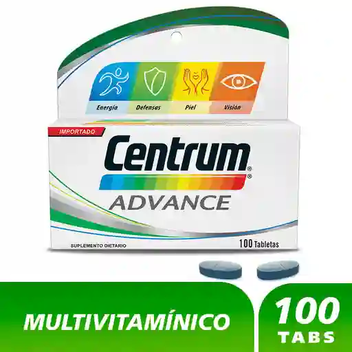 Centrum Advance Multivitamínico para hombres y mujeres x 100 tabs