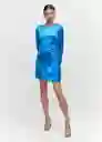 Vestido Lore-W Azul Talla S Mujer Mango