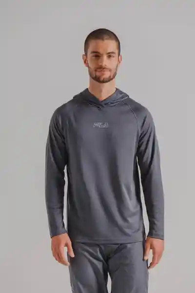 Fila Chompa Para Hombre Gris Oscuro Talla M