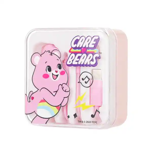 Audífonos Intrauditivos Tipo C Care Bears Rosa Miniso