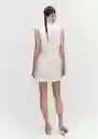 Vestido Tika Off White Talla L Mujer Mango