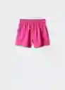 Short Bambú Fucsia Talla M Mujer Mango