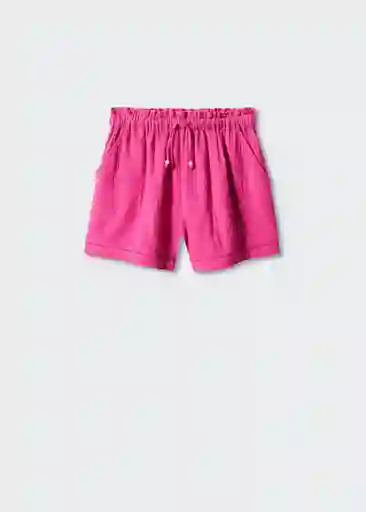 Short Bambú Fucsia Talla M Mujer Mango