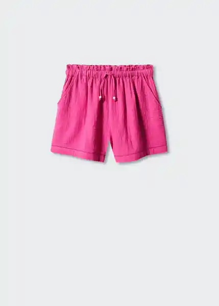 Short Bambú Fucsia Talla M Mujer Mango