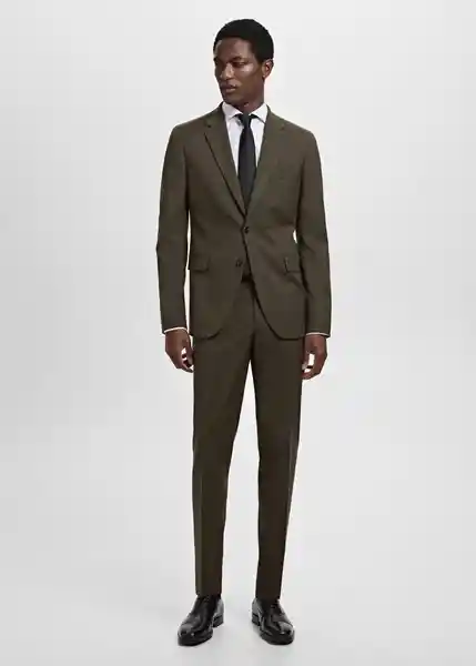 Pantalón Milan Khaki Talla 42 Hombre Mango