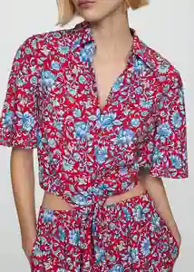 Camisa Plum Rojo Talla M Mujer Mango