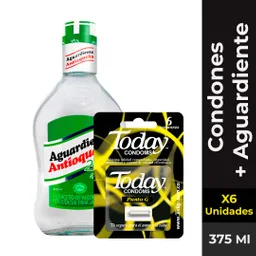Combo Antioqueño Aguardiente Verde sin Azúcar + Today Punto G. 