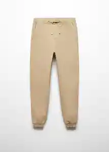 Pantalón Jogger 6 Beige Talla 21 Teen Niños Mango