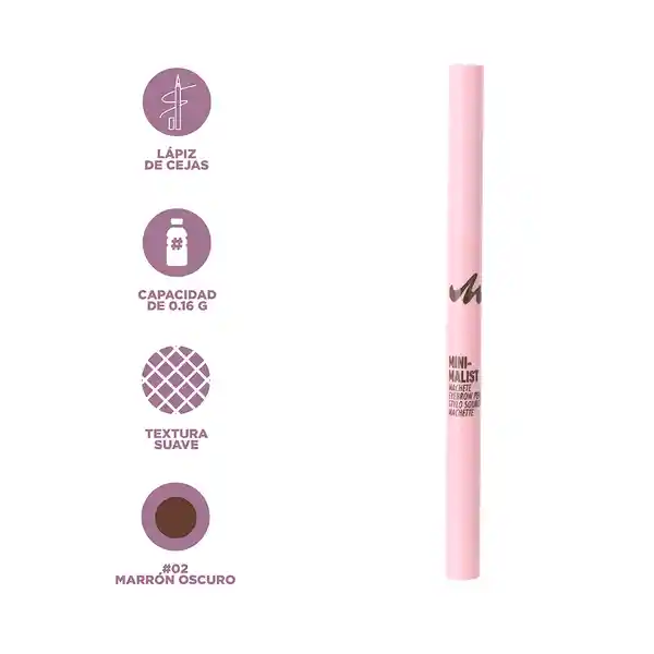 Lápiz de Cejas Dark Brown Serie Minimalist 02 Miniso