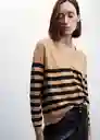 Saco Jersey Lucavr Camel Talla L Mujer Mango