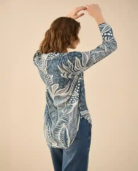 Camisa Azul Bahía Oscuro Talla M 411G017 Esprit