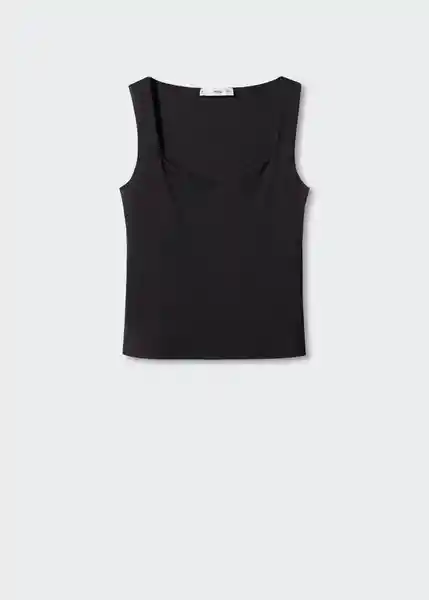 Top Rayo Negro Talla M Mujer Mango