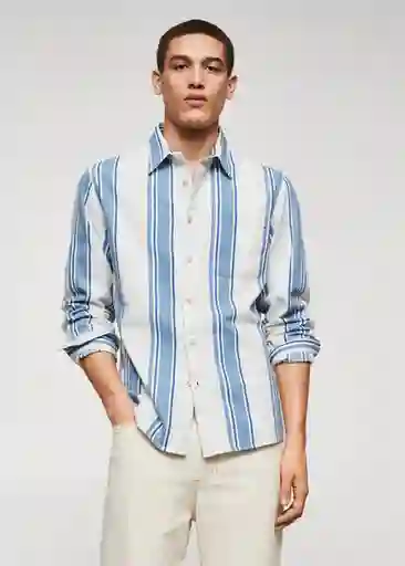 Camisa Raya Índigo Talla M Hombre Mango