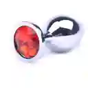 Plug anal en acero talla m con joya