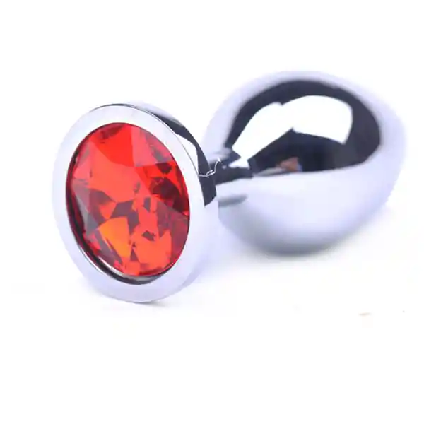 Plug anal en acero talla m con joya