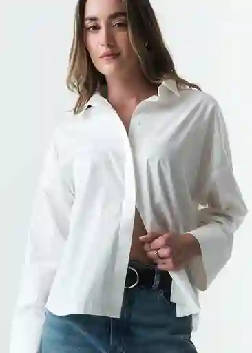 Camisa Remi Mujer Crudo Puro Claro Talla ML 413G362 Naf Naf