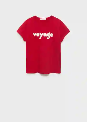 Camiseta Ilustra Rojo Talla M Mujer Mango