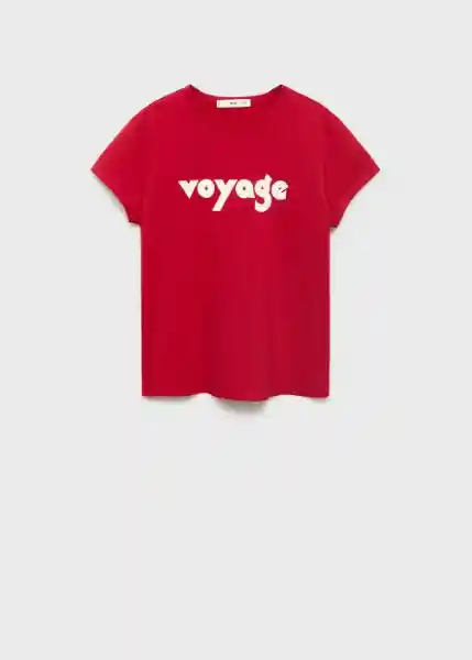 Camiseta Ilustra Rojo Talla M Mujer Mango