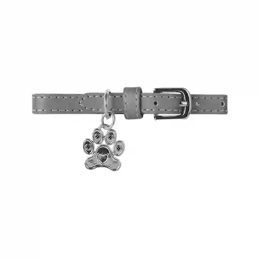 Collar Para Mascotas Dije de Huella Serie Silver Gray Miniso