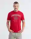 Graphic Text T-shirt M/c Rojo Chili Oscuro Talla S Hombre Chevignon