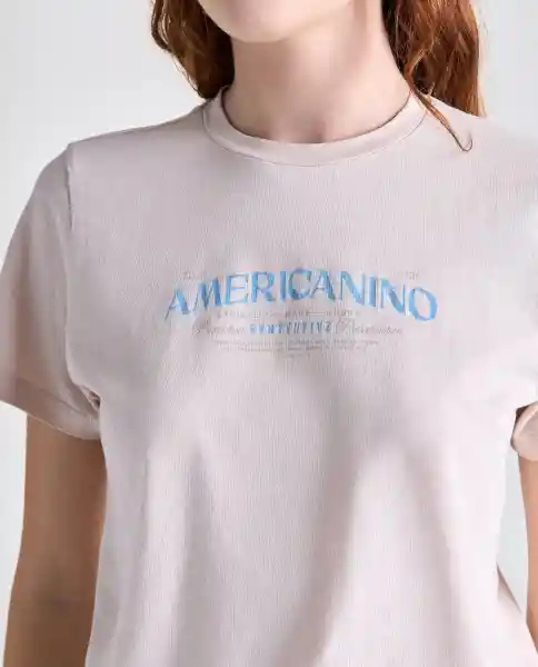 Camiseta Mujer Beige Talla S 609G090_BEI131107 Americanino