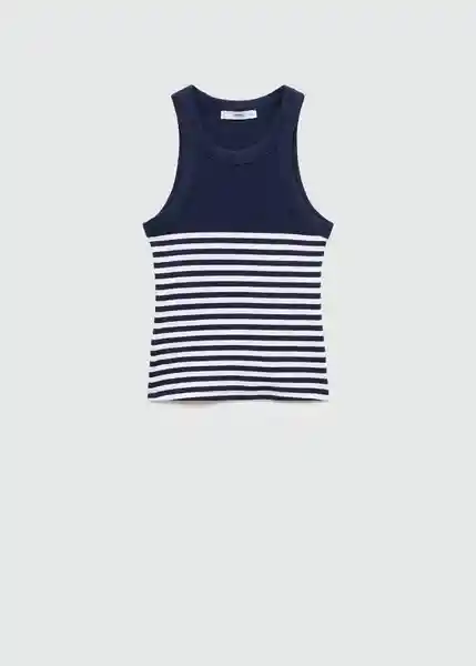 Top Roni Navy Talla XS Mujer Mango