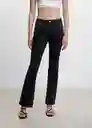 Pantalón Jean Dafne Tejano Negro Talla 32 Mujer Mango