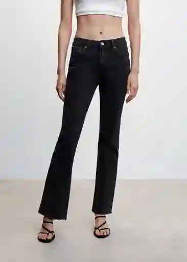 Pantalón Jean Dafne Tejano Negro Talla 32 Mujer Mango