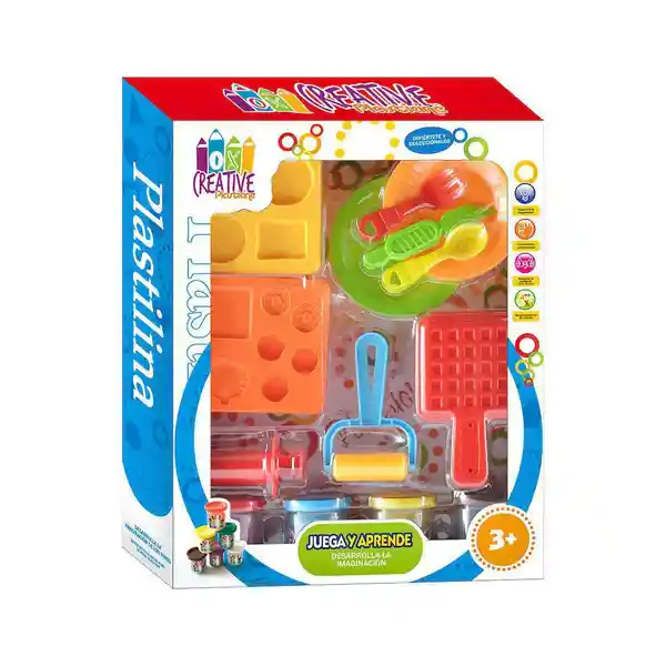 Ox Toys Set de Plastilinas Para Wafles y Hamburguesa