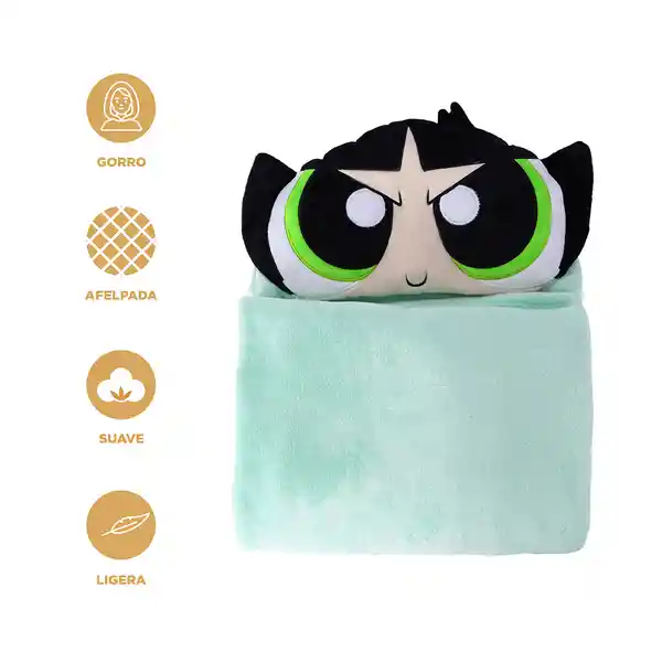 Manta Con Capucha Bellota Serie Las Chicas Superpoderosas Miniso