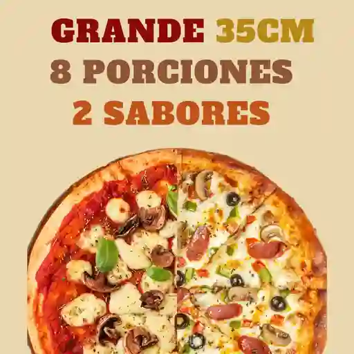 Pizza grande 35cm x8 porciones