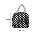 Lonchera Puntos Serie Minso Negro y Blanco Miniso