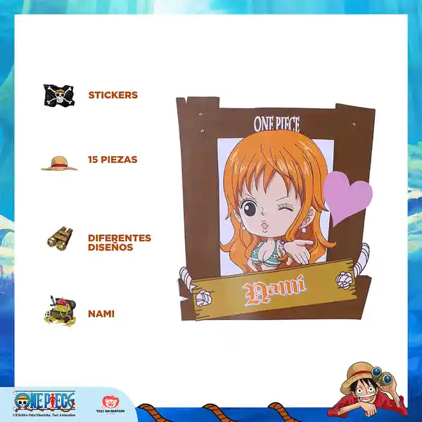 Calcomanía Nami Serie One Piece Miniso