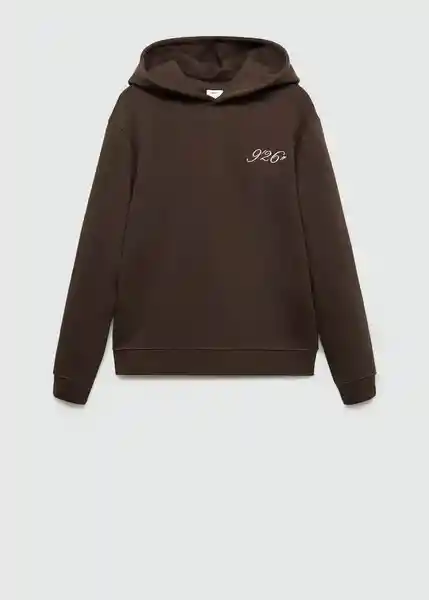 Sudadera Numbers Chocolate Talla XXL Hombre Mango