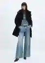 Abrigo Anorak Bego Negro Talla 24 Mujer Mango