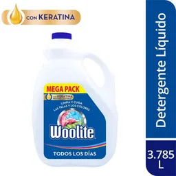 Woolite Detergente Líquido para Todos los Días con Keratina