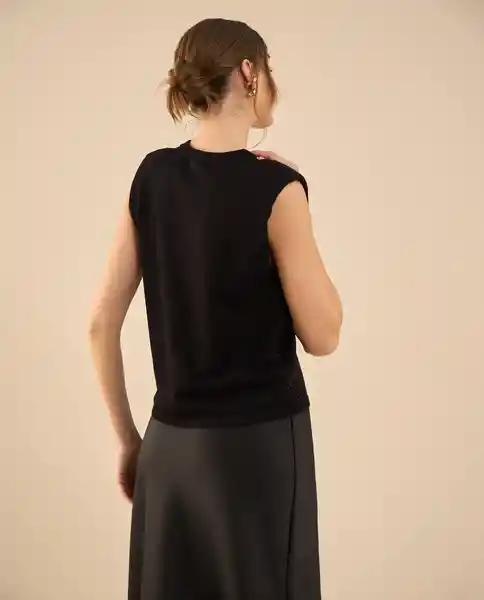 Suéter Tejido Negro Puro Ultraoscuro Talla S 462G201 Esprit