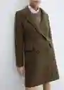 Abrigo Dali Khaki Talla XS Mujer Mango