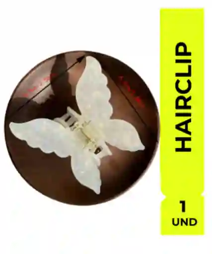 Hairclip Gancho Mariposa Perlado Pinza Neon