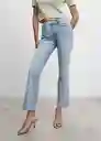 Pantalón Jean Dafne Dirty Claro Talla 46 Mujer Mango