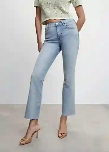 Pantalón Jean Dafne Dirty Claro Talla 46 Mujer Mango