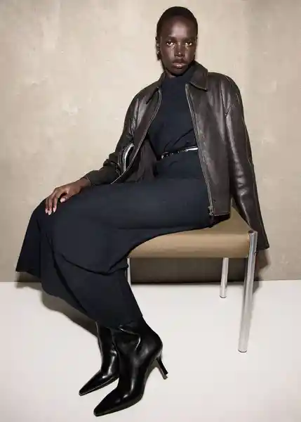 Saco Jersey Nuria Navy Talla L Mujer Mango