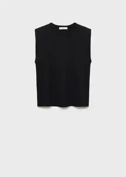 Camiseta Viri Negro Talla 18 Mujer Mango